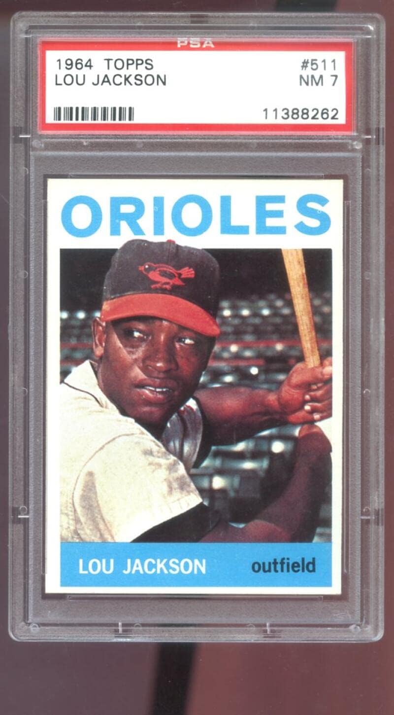 1964 Topps #511 Lou Jackson PSA 7 Graded Baseball Card NM MLB Baltimore Orioles