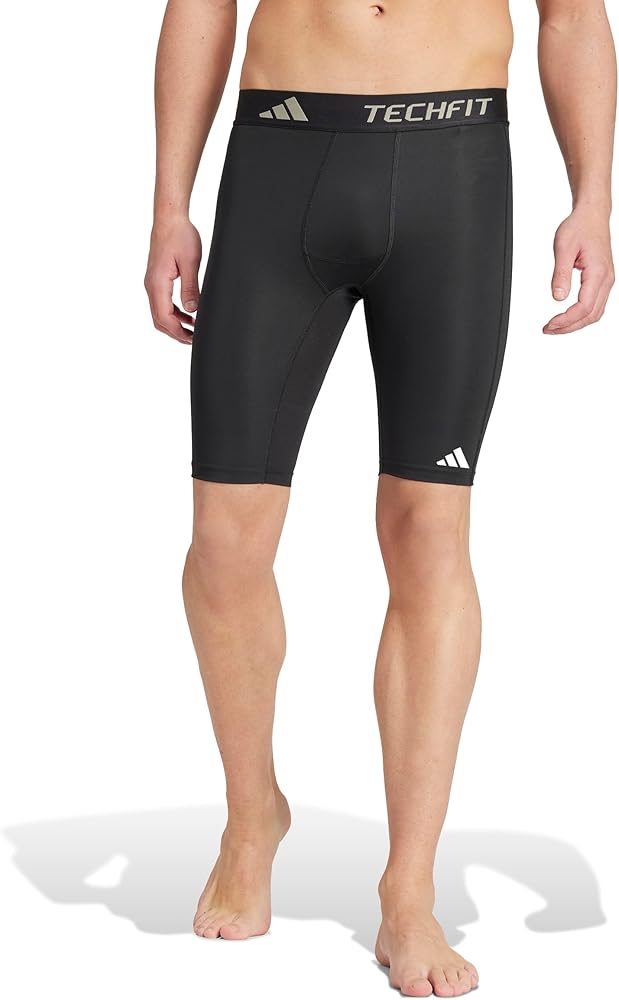 Adidas Men's Techfit Training Short Tights, Black, X-Small at