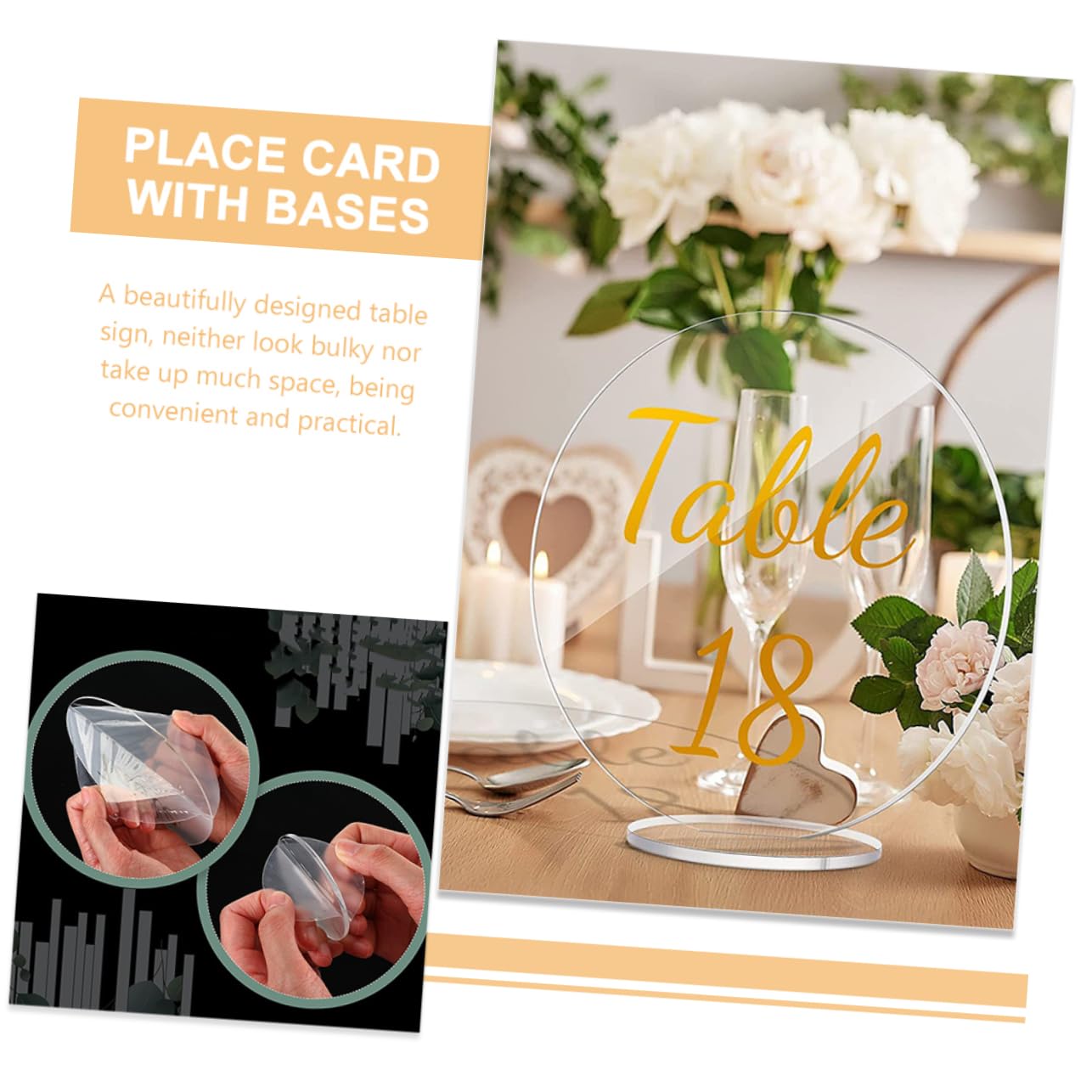 Mobestech 20 Sätze Transparente Tischkarten Diy Hochzeitsplatzkarten für Tischdekoration und Nummerierung bei Hochzeiten und Feiern