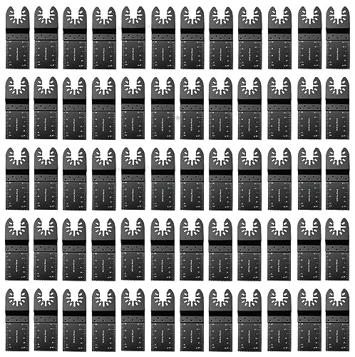 Goysen 60Pcs Oscillating Tool Blades Professional Universal Oscillating Saw Blades Quick Release Multi Tool Blades Compatible with Fein Multimaster, Milwaukee, Makita, Ryobi, Rockwell, Bosch