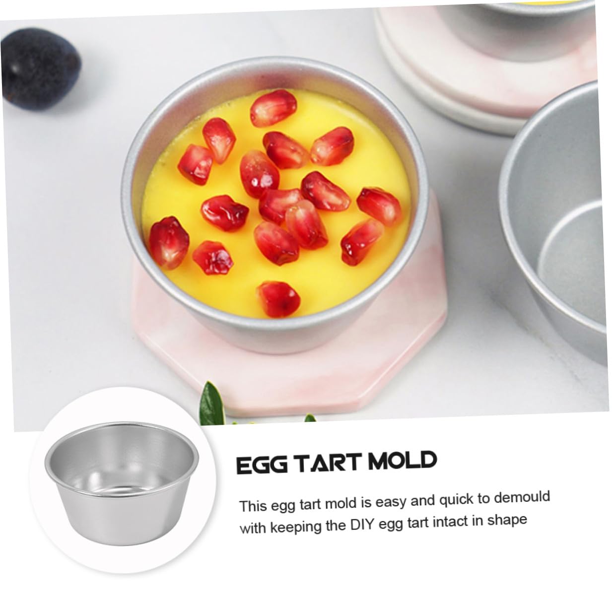 Cabilock 4 Sätze Teiliges Muffin Und Puddingformen Wiederverwendbare Backformen Antihaftbeschichtet Für Muffins Eier Pudding Und Desserts Für Zuhause Und Gastronomie 6 Stück * 4