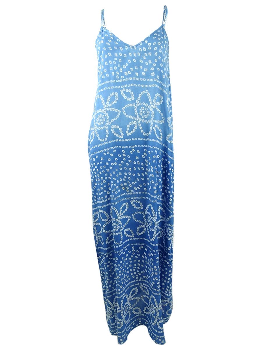 RaviyaWomen's Tile-Printed Maxi Dress Swim Cover-Up