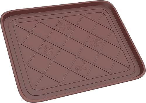 All Weather Boot Tray ? Water Resistant Plastic Utility Diamond Pattern Shoe Mat