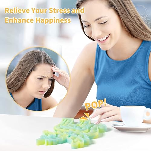 Miniatura 2 de Juguetes de unicornio para reventar burbujas que brillan en la oscuridad, 1 paquete de unicornio fluorescente para aliviar el estrés, juguetes de