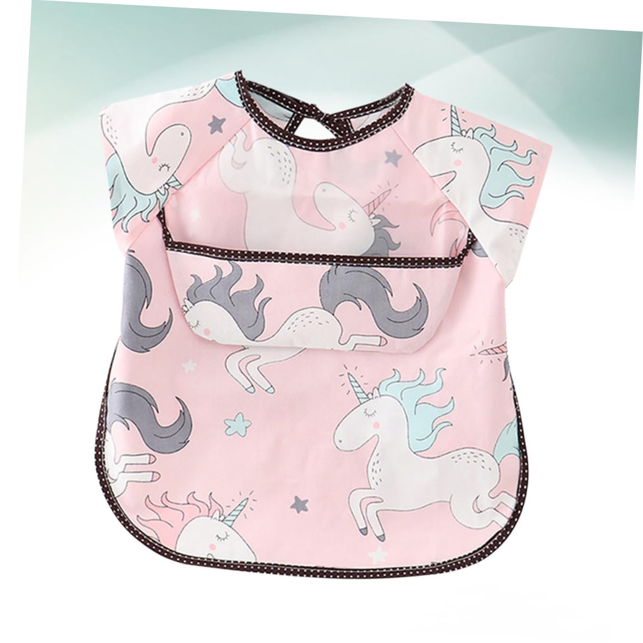 3piezas Babero Para Bebés De Años Diseño Divertido y Práctico Protección Efectiva Contra Derrames Comidas Rosa
