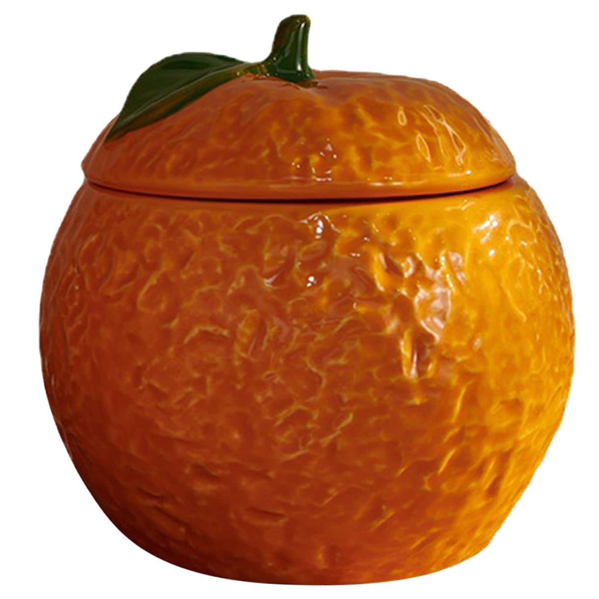 VANZACK Barattolo che Arancione di Ceramica e Alimenti Coperchio per Contenitore Creativo Portatile Mantiene Fresco Asciutto Cibo Feste Quotidiane