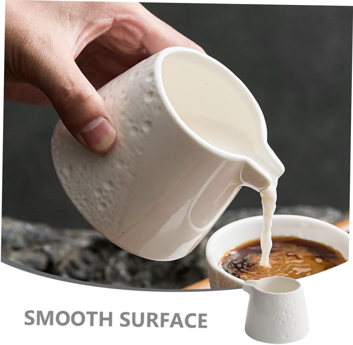 Ciieeo 5pcs Ceramic Pitcher Elegant Creamer Jug for Sauces Syrups and Coffee Multi-use Small Pitcher for Restaurants and Home Dining Lightweight and Stylish Design