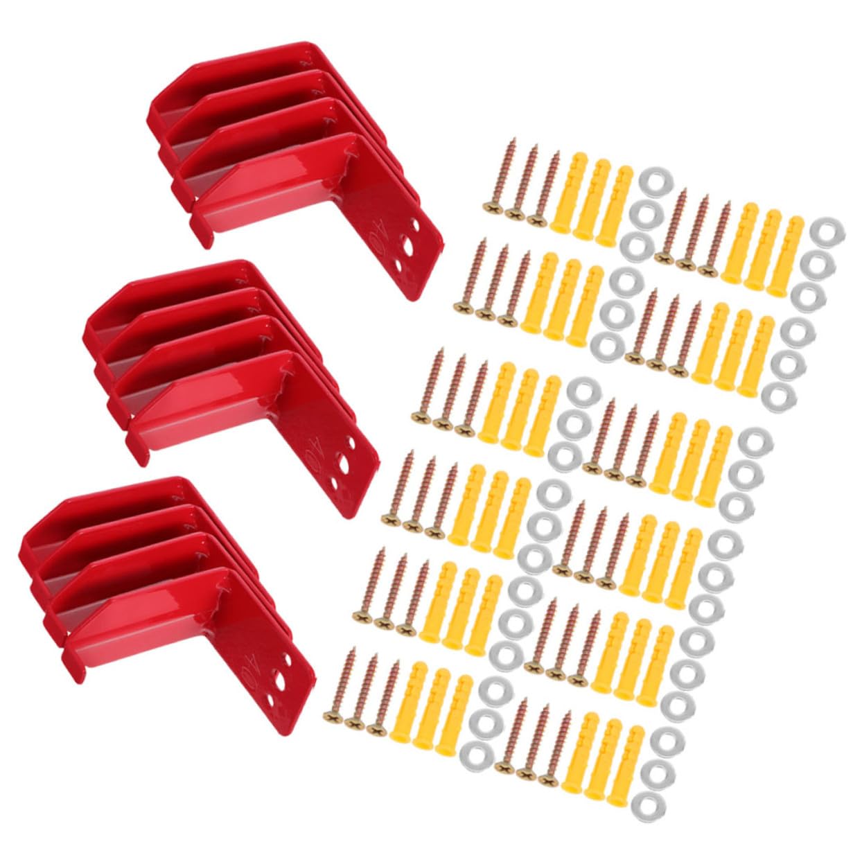 PRETYZOOM 12juegos Estante para Extintores de Lb Soporte Metálico de Pared Ganchos Tornillos y Juntas para Almacenamiento Cocina o Oficina