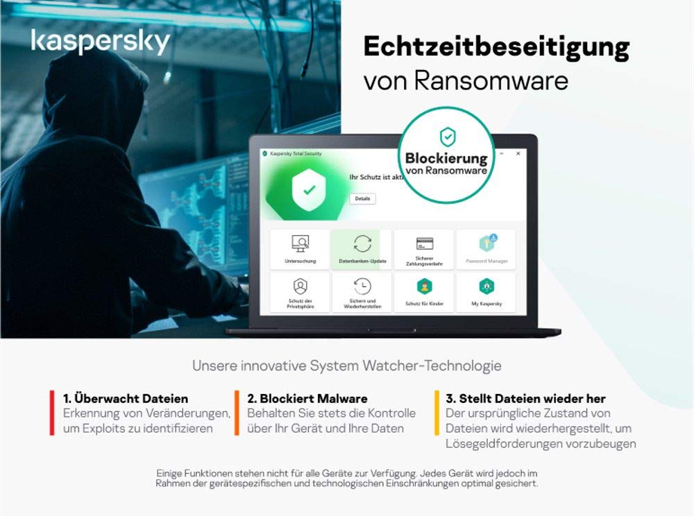 Kaspersky Total Security 2023 1 Gerät Jährliches Abo Windows/Mac/Android Aktivierungscode per Email