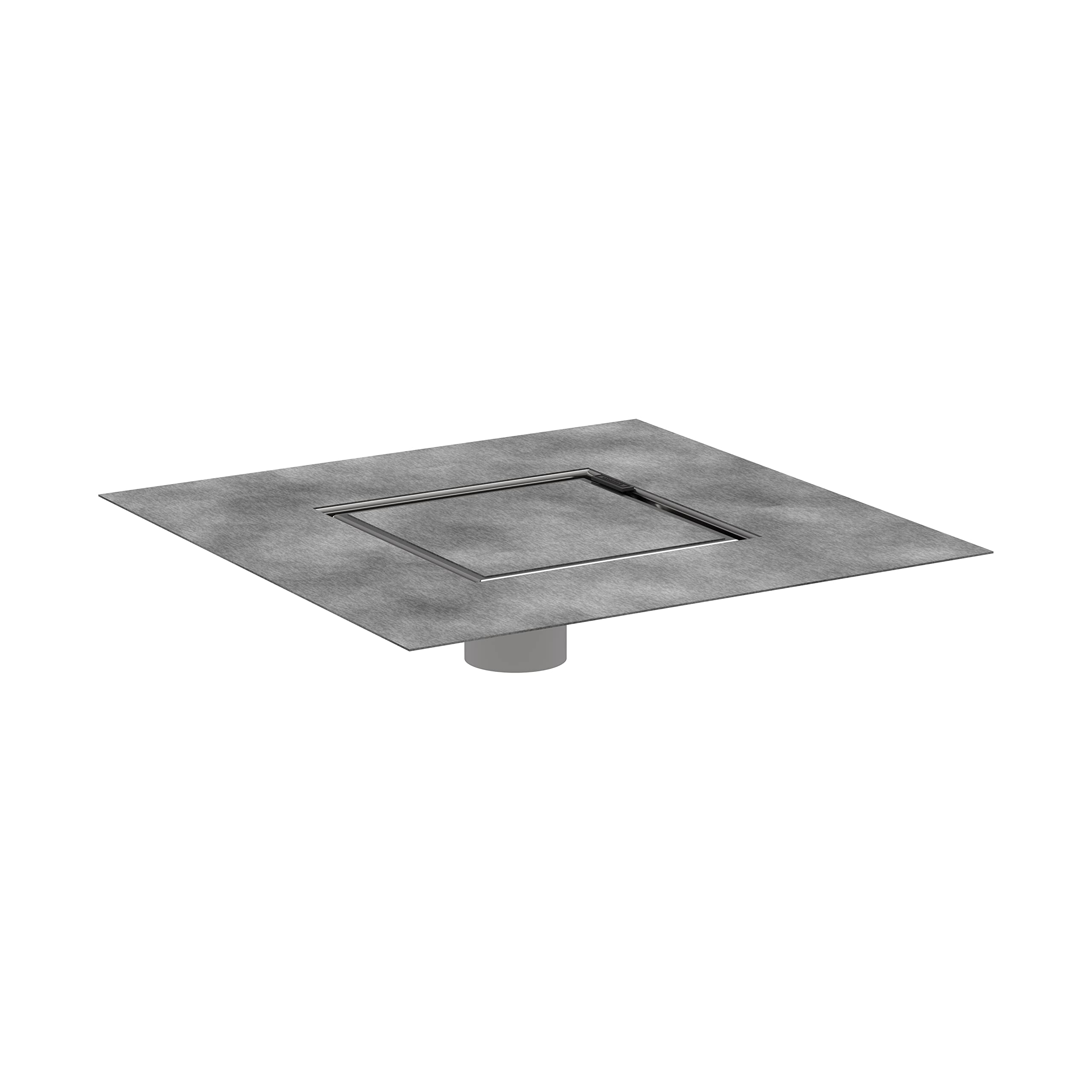 Bonde de douche carrée hansgrohe RainDrain Rock caniveau caniveau