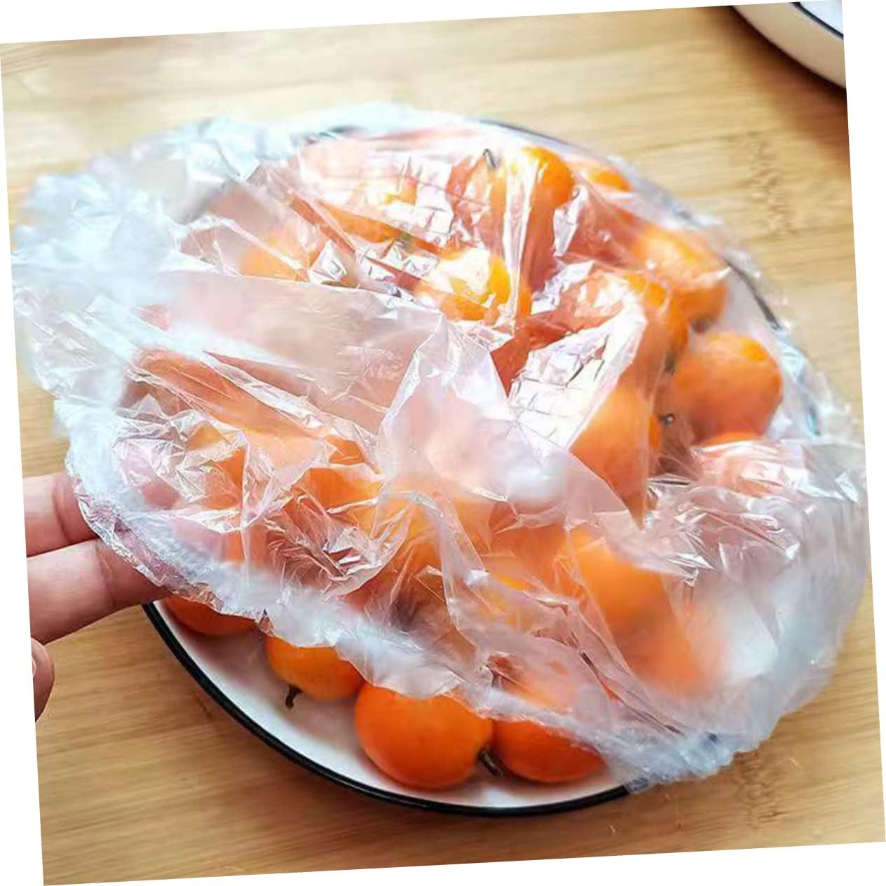 300 Pcs Disposable Food Covers Elastic Plastic Wrap Bowl Covers for Food Preservation Dustproof Kitchen Gadget for Meals and Leftovers