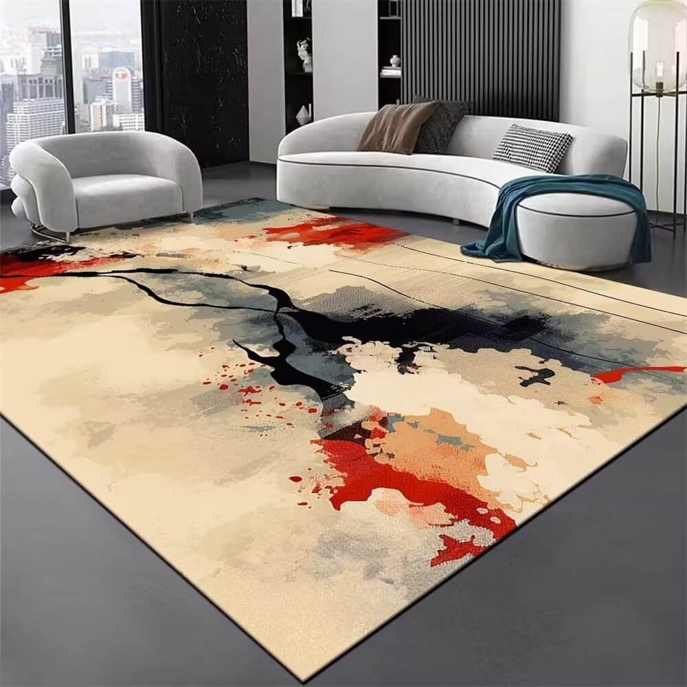 Tapis Moderne Salon Design Tapis décoratif à Poils Courts de sécurité antidérapant pour Salon géométrique Abstrait Tapis Porte Entree Interieur Tapis Dentree Maison Interieur Tapis 180X280CM