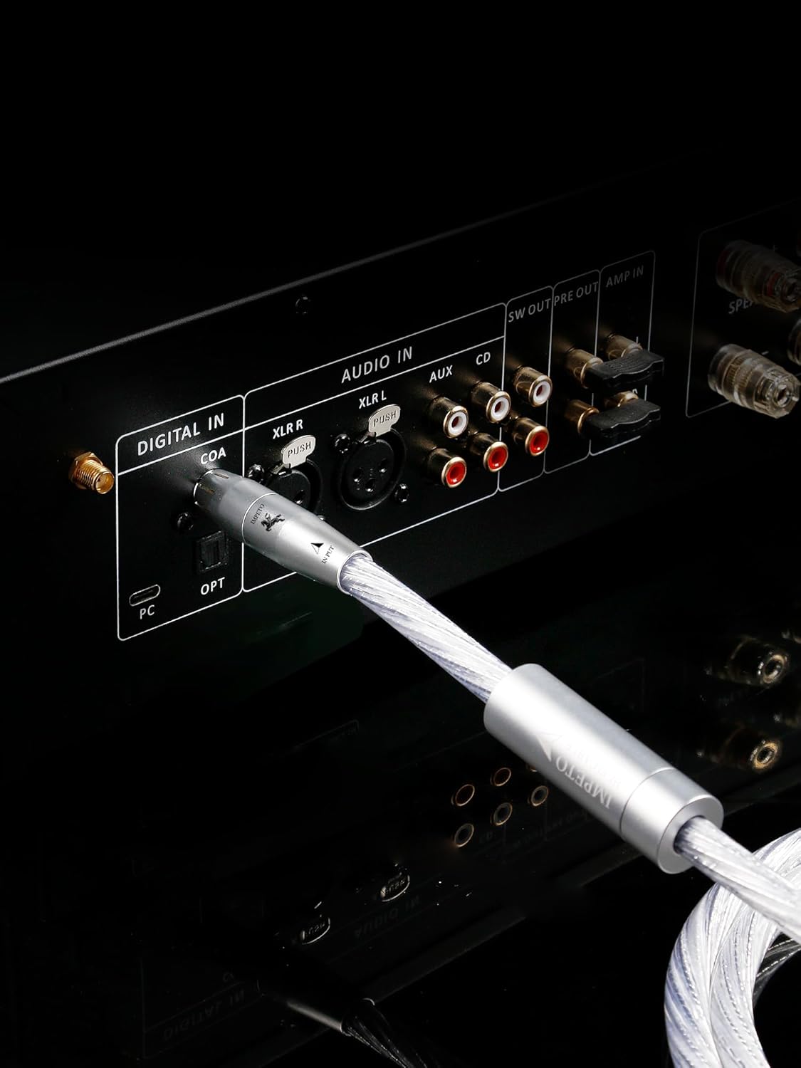 Premium Digital Coaxial Audio Cable, 1RCA S/PDIF, 1.5m/4.9ft, 6N OCC Silver-Plated Copper, 8-Strand Shield