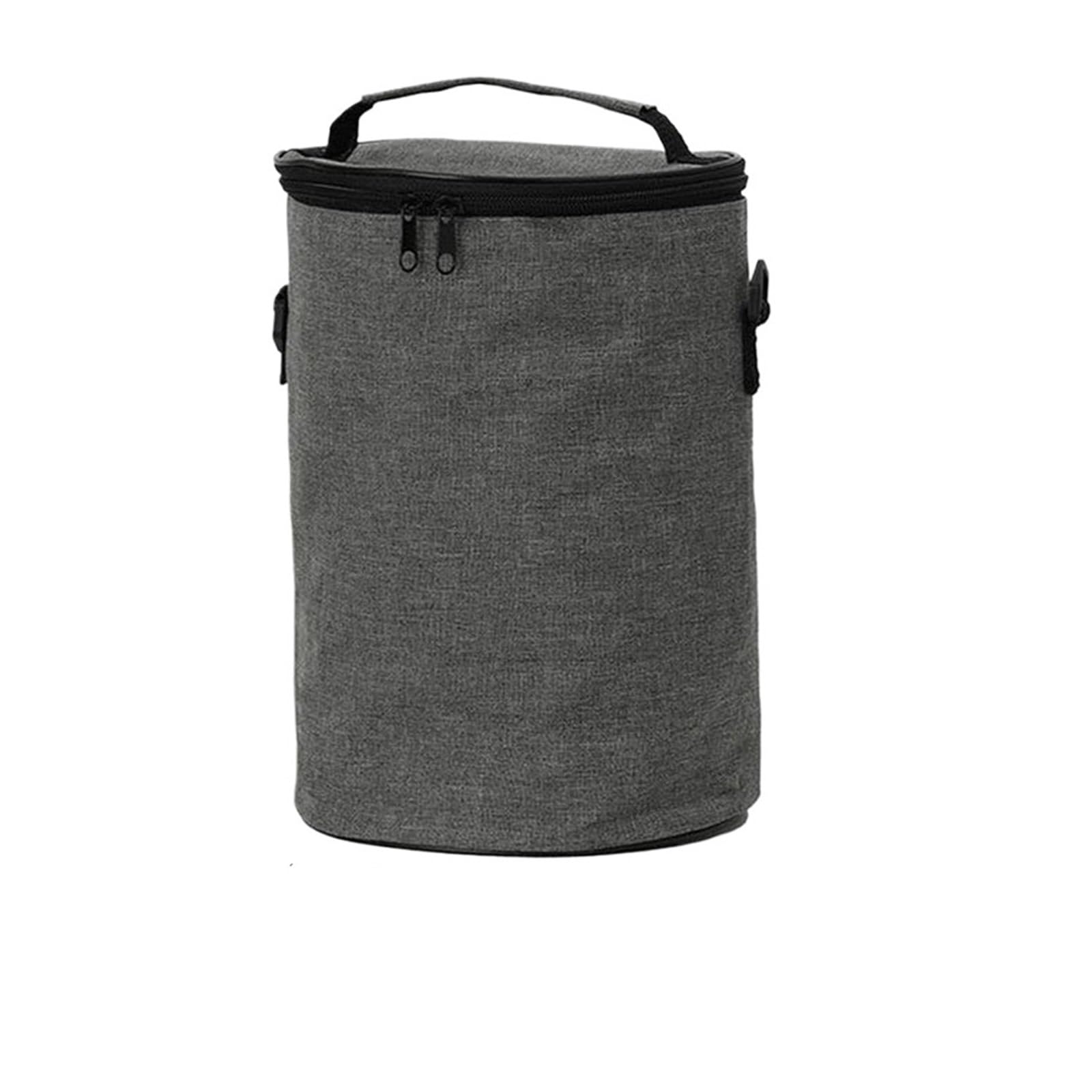 WJLYDM Fashion Oxford Thermal Bag For Lunch Portable Picnic Food Fresh-Keeping Cooler Women Men Bento Box Round Barrel Insulated Bags(17.5x25cm)