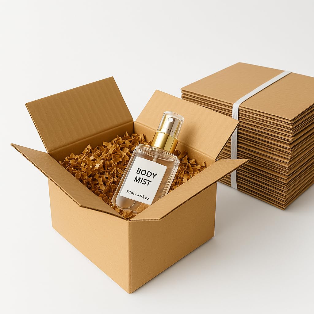 Small Premium Corrugated Postal, Parcel & Mailing 25 Boxes | Corrugated Cardboard Boxes 7x6x5" (179mmx152mmx127mm) | Parcel Boxes Moving Shipping Posting Gift Pack of 25