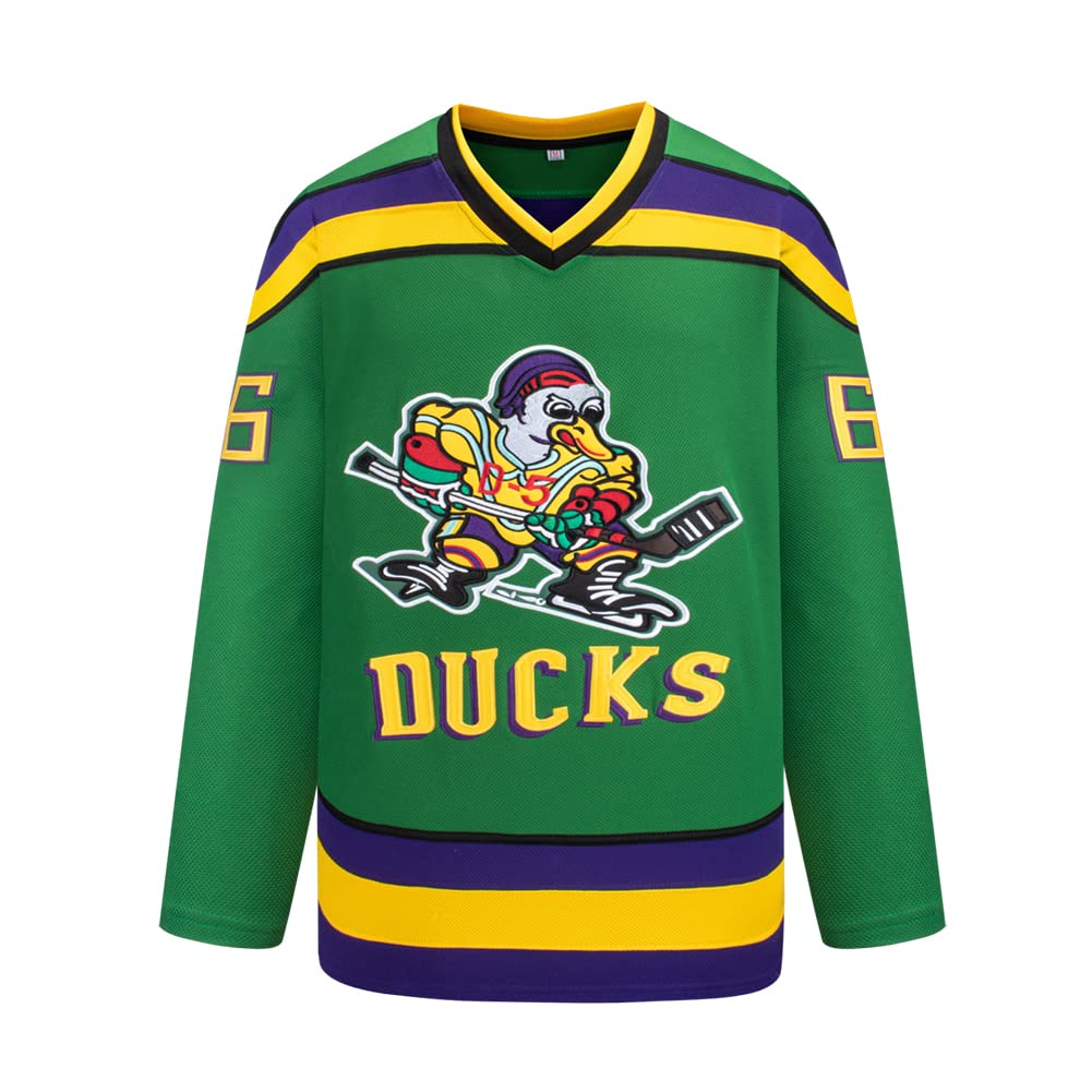 Mighty Ducks Movie Hockey Jersey 90S Hip Hop Adults Clothing for Party, Stitched Letters and Numbers