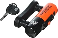 Kryptonite Evolution Compact Disc Lock: 13mm Hardened Steel Shackle, Sold Secure Gold Rated, Anti-Theft Bike Brake Lock with Reminder Cable