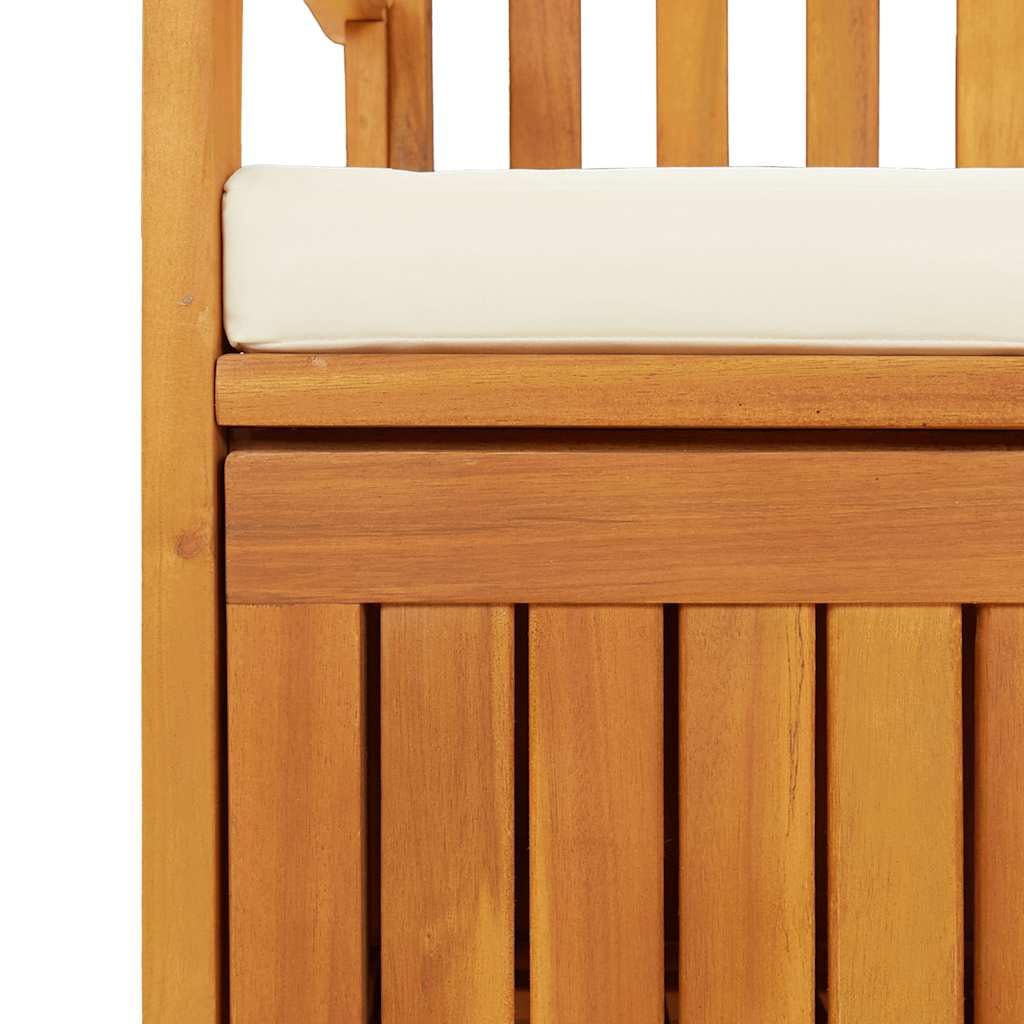 IKAYAA Gartenbank Holz mit Stauraum, Holzbank, Balkonbank,Sitzbank 120 x 63 x 84 cm