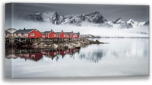 ArtDirect Lofoten 18x11 Gallery Wrapped Canvas Museum Art by Yaakobi, Lior