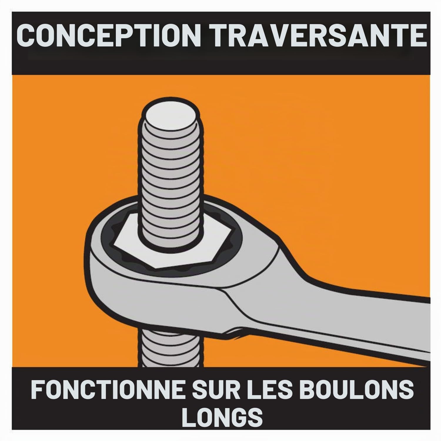 GEARWRENCH Lot de 15 outils pour courroie serpentine avec clé à cliquet à tête flexible Noir 89000