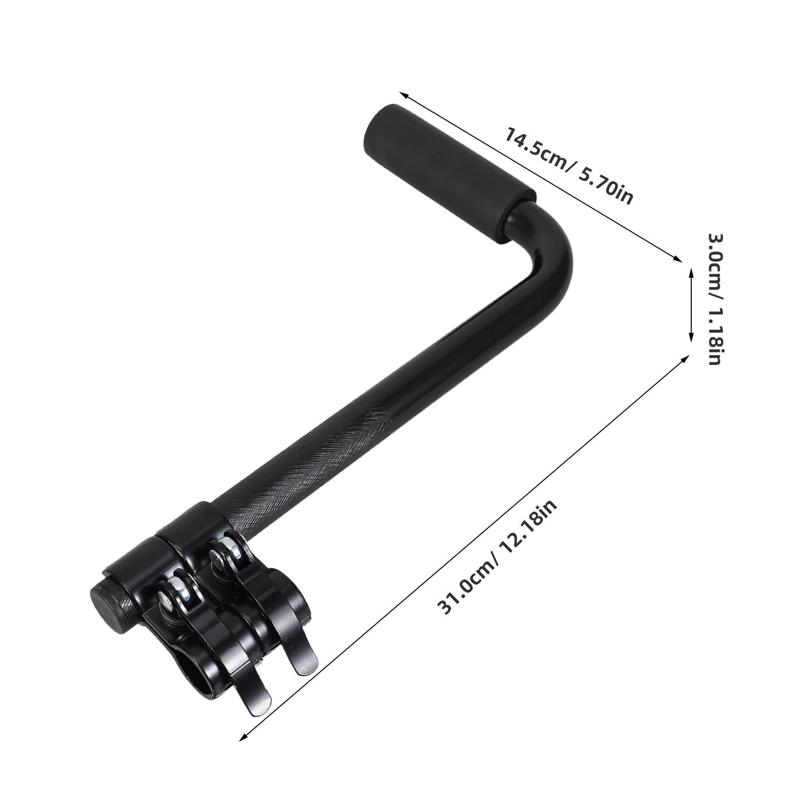 2 extensores de manillar para silla de ruedas/cochecito, accesorios de asistencia para adultos, capacidad de peso de 136 kg (300 lbs), altura ajustable y diseño ergonómico.