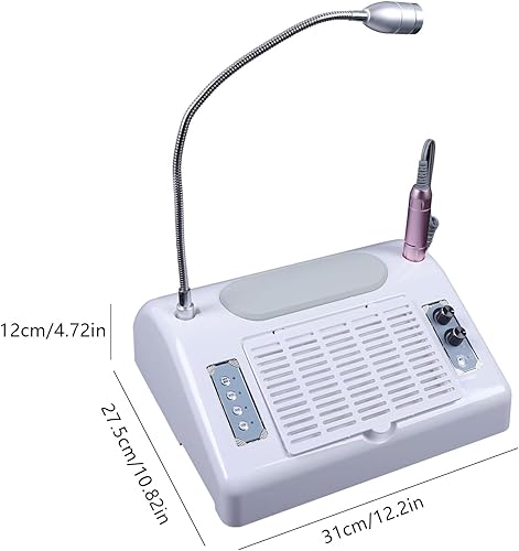 Miniatura 9 de Secador de uñas al vacío máquina de manicura multiusos, máquina de manicura UV 5 en 1 con taladro eléctrico de uñas de 30,000 rpm, lámpara de uñas