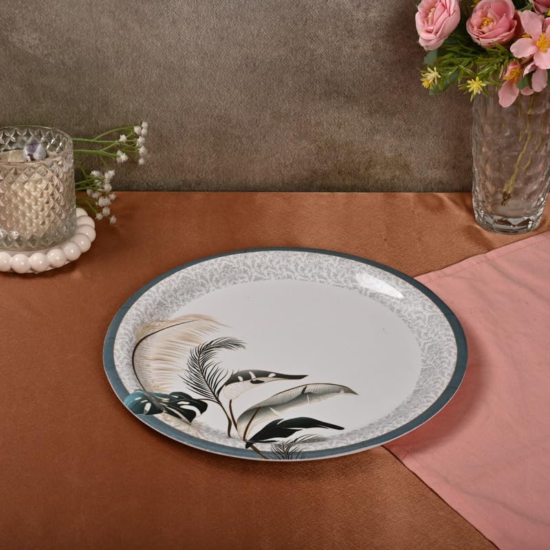 Image of Golden Fish 6 Pcs Dinner Plate Set for Home Dining | Full Size Serving Plates for Meals | Uniform Design for Table Setup | Stackable, Easy to Maintain & Suitable for Daily Use & Gifting