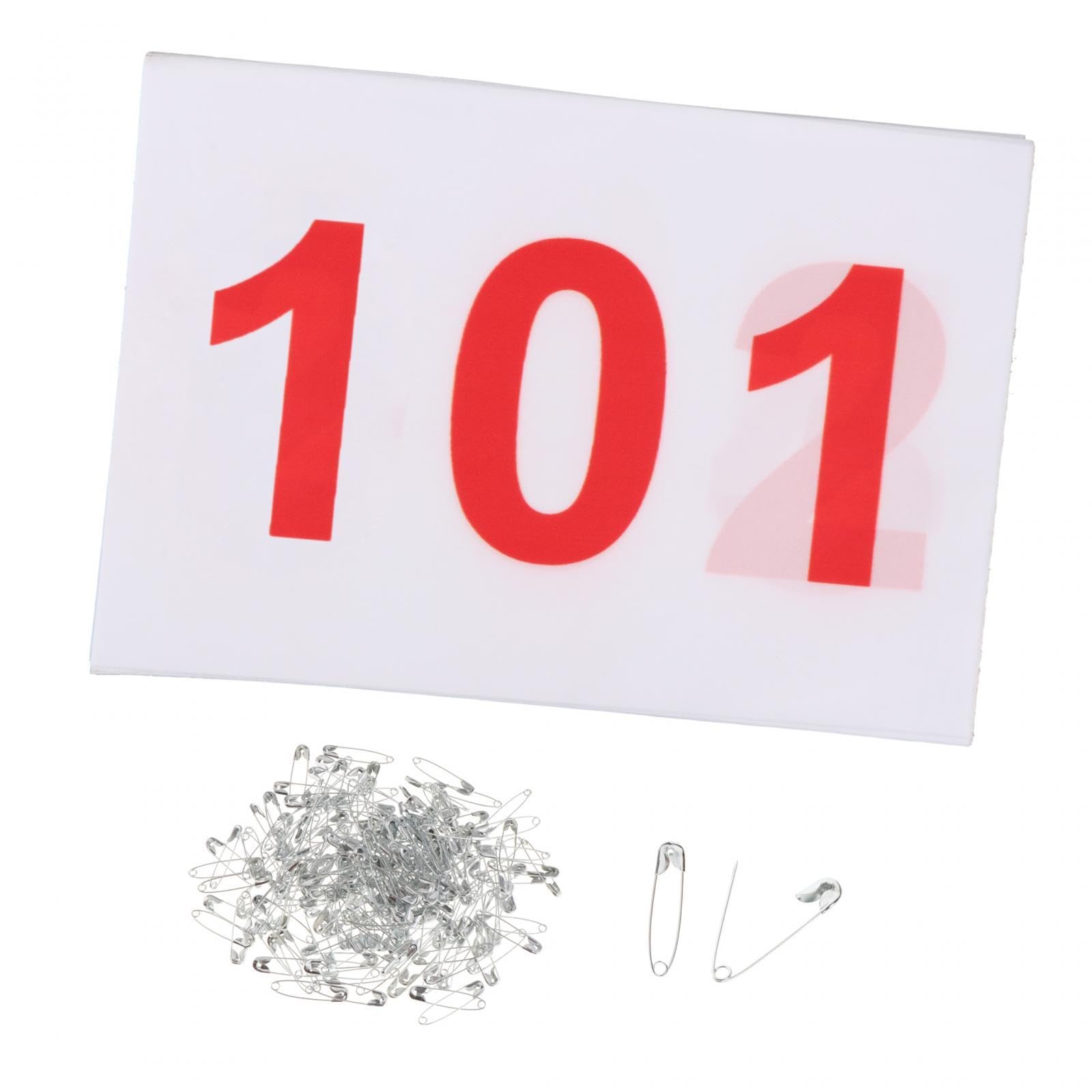 Baoblaze 100x pettorali da Corsa Numeri pettorali numerati riutilizzabili pettorali pettorali Sportivi per Eventi Sportivi