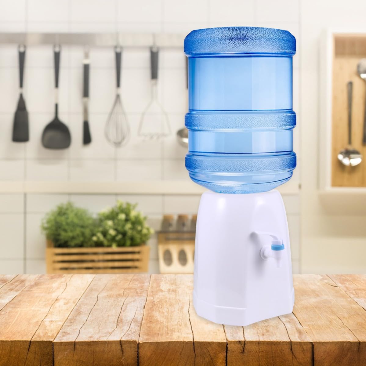 Portable Mini Water Dispenser Plastic Drinking Fountain for Home and Office, Energy-Saving Plastic Inverted Bucket Shelf Stand for Barrelled Water