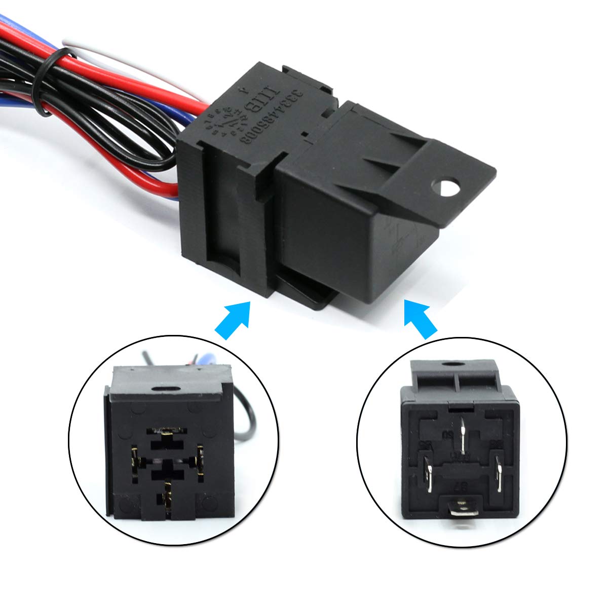 ZOOKOTO Panel przełącznika zapłonu DC 12 V 5 w 1, panel przełącznika rozruchowego silnika samochodowego z lampką kontrolną do samochodu wyścigowego, łodzi, ciężarówki, przyczepy