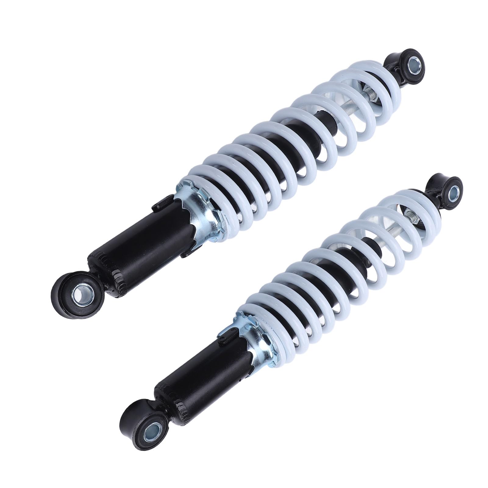 Amortisseur de Moto Réglable Amortisseur de Choc à Ressort en Alliage D'acier Haute Performance pour Mini Chariot de Poche de Scooter de Vélo de saleté 300 Mm 2 Pièces