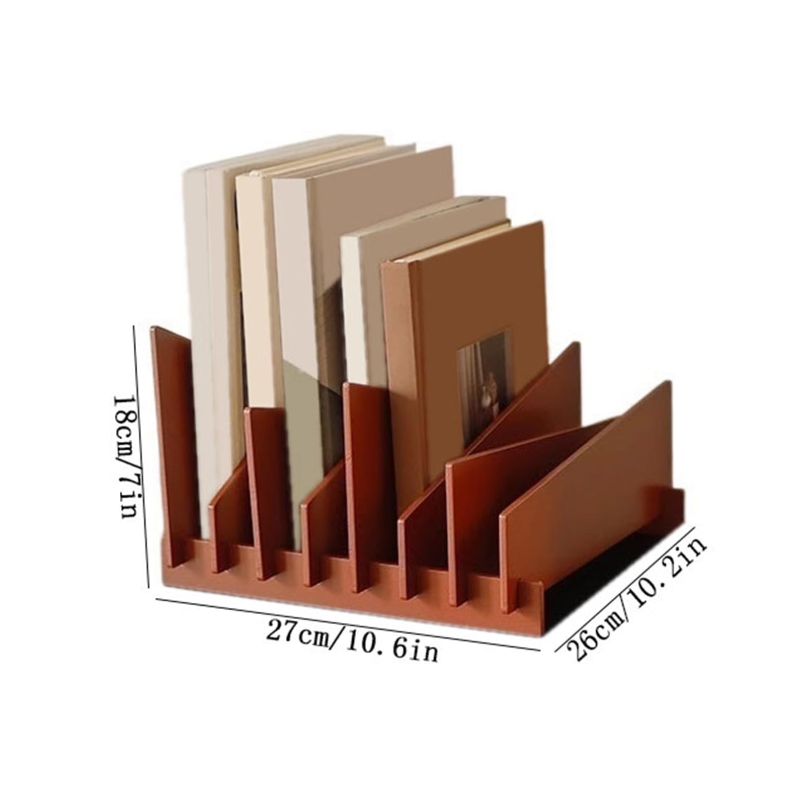 Ufficio Portadischi dal design creativo irregolare da tavolo in legno Scaffale porta dischi