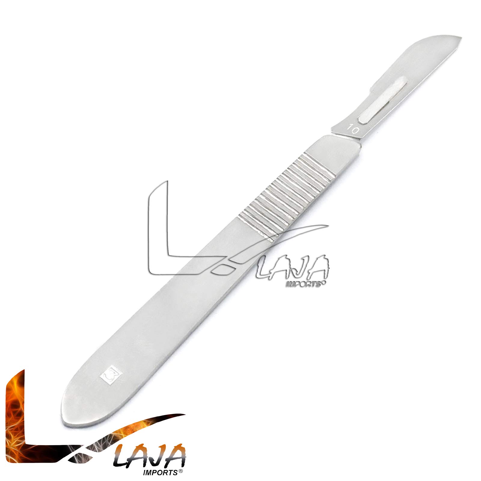 1 Stainless Steel Scalpel Knife Handle #3 with 20 STERILE SURGI Blades #10 (LAJA IMPORTS Brand)