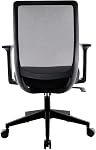 Union & Scale Ergonomic Mesh Back Fabric Task Chair - Adjustable Black Office Chair with Lumbar Support