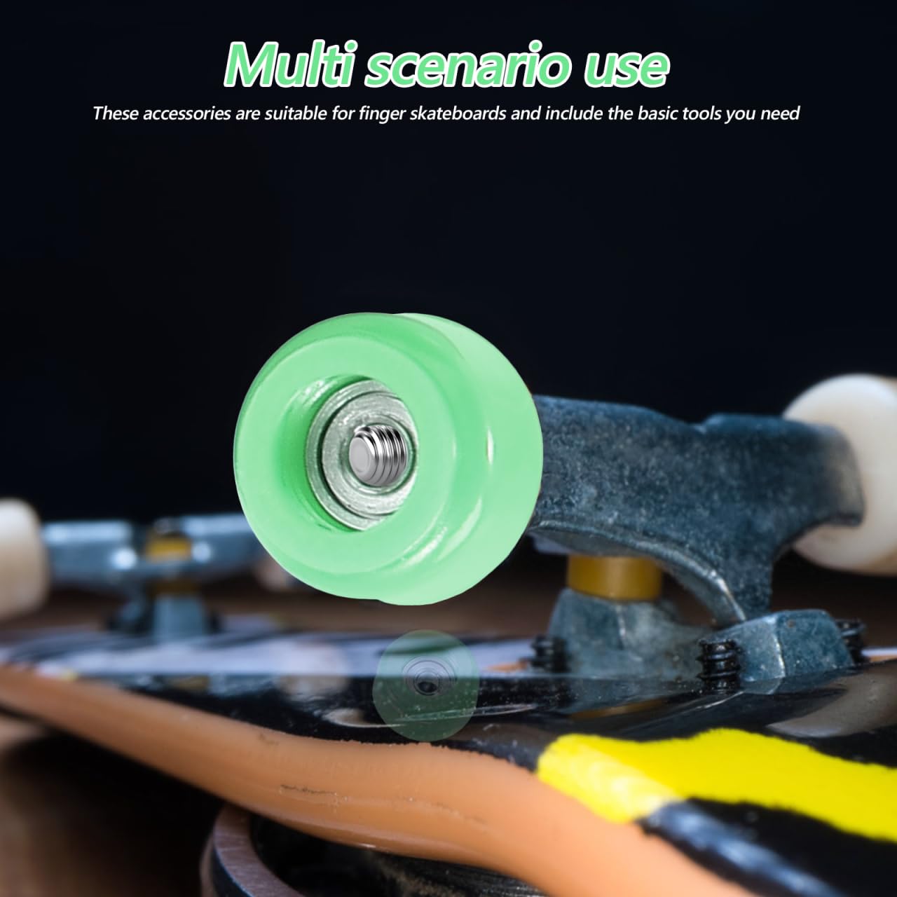Abaodam 4 Roues De Skateboard à Doigts Avec Roulements à Vitesse – Colorées, Réutilisables, Accessoires De Remplacement Pour Mini Skate