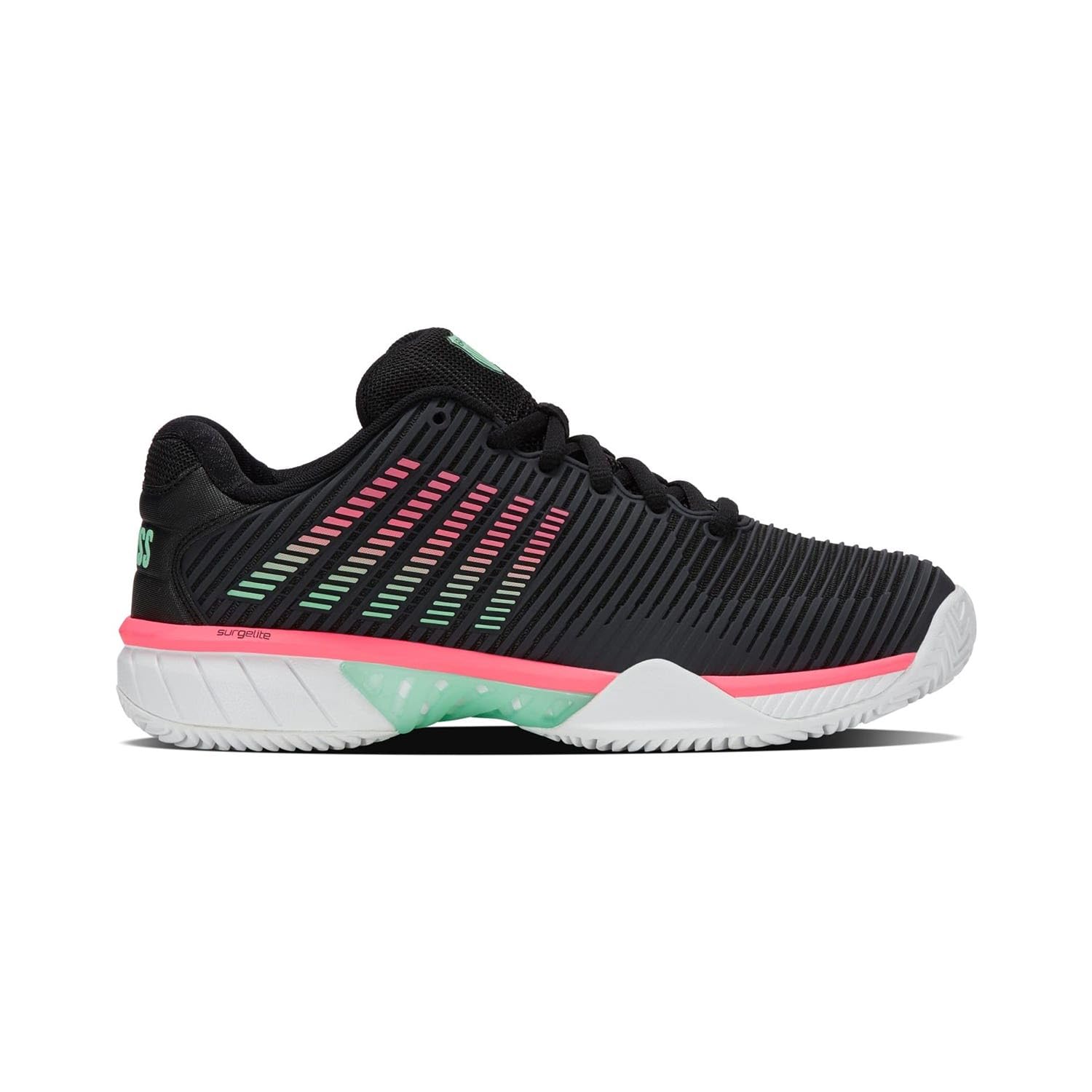 K-Swiss Black/White | Tennis Shoes Hypercourt Express 2 Clay | /Neon Mint Womens Size 6.5