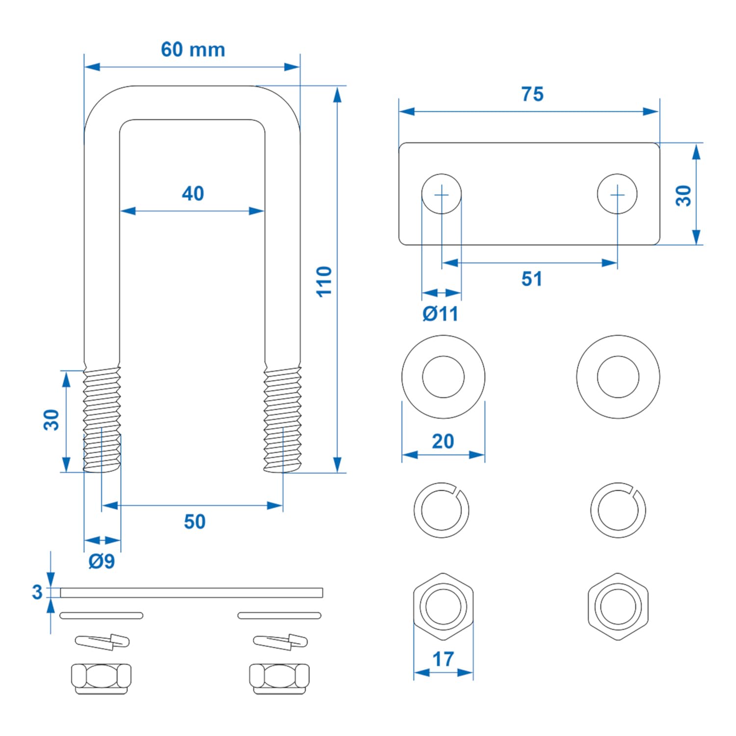 Staffa A Bicchiere Per Pali E Travi 10.1 X 10.1 X 15 Cm