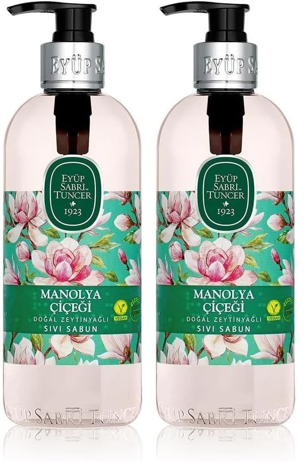 Eyüp Sabri Tuncer Doğal ZeytinYağlı Sıvı Sabun Manolya Çiçeği 500 Ml Pet Şişe 2li paket