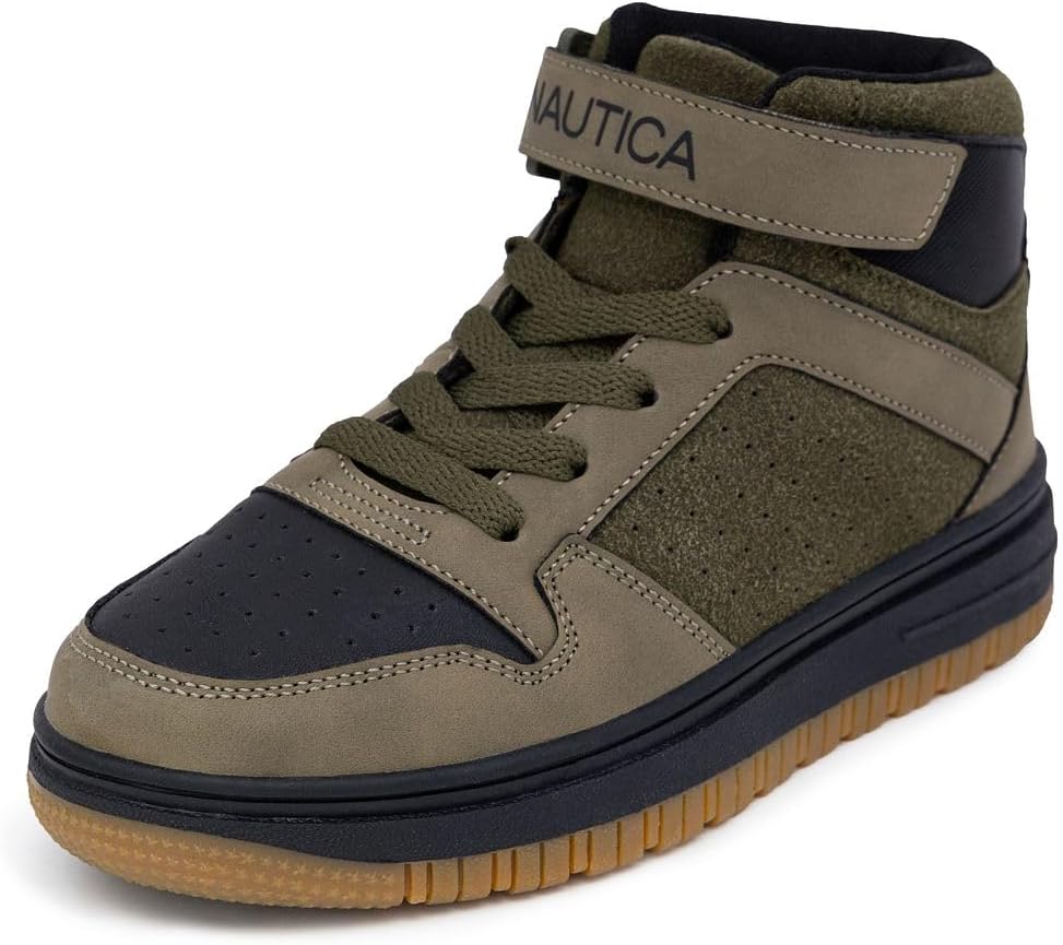 Nautica Kids Sneaker: Lace-Up Fashion Shoe with Boot-Like High Top Design for Boys and Girls (Big Kid/Little Kid Sizes) - Horizon