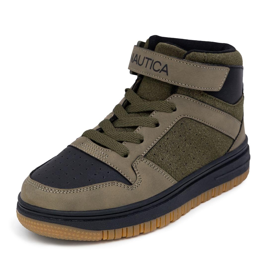 Nautica Kids Sneaker: Lace-Up Fashion Shoe with Boot-Like High Top Design for Boys and Girls (Big Kid/Little Kid Sizes) - Horizon