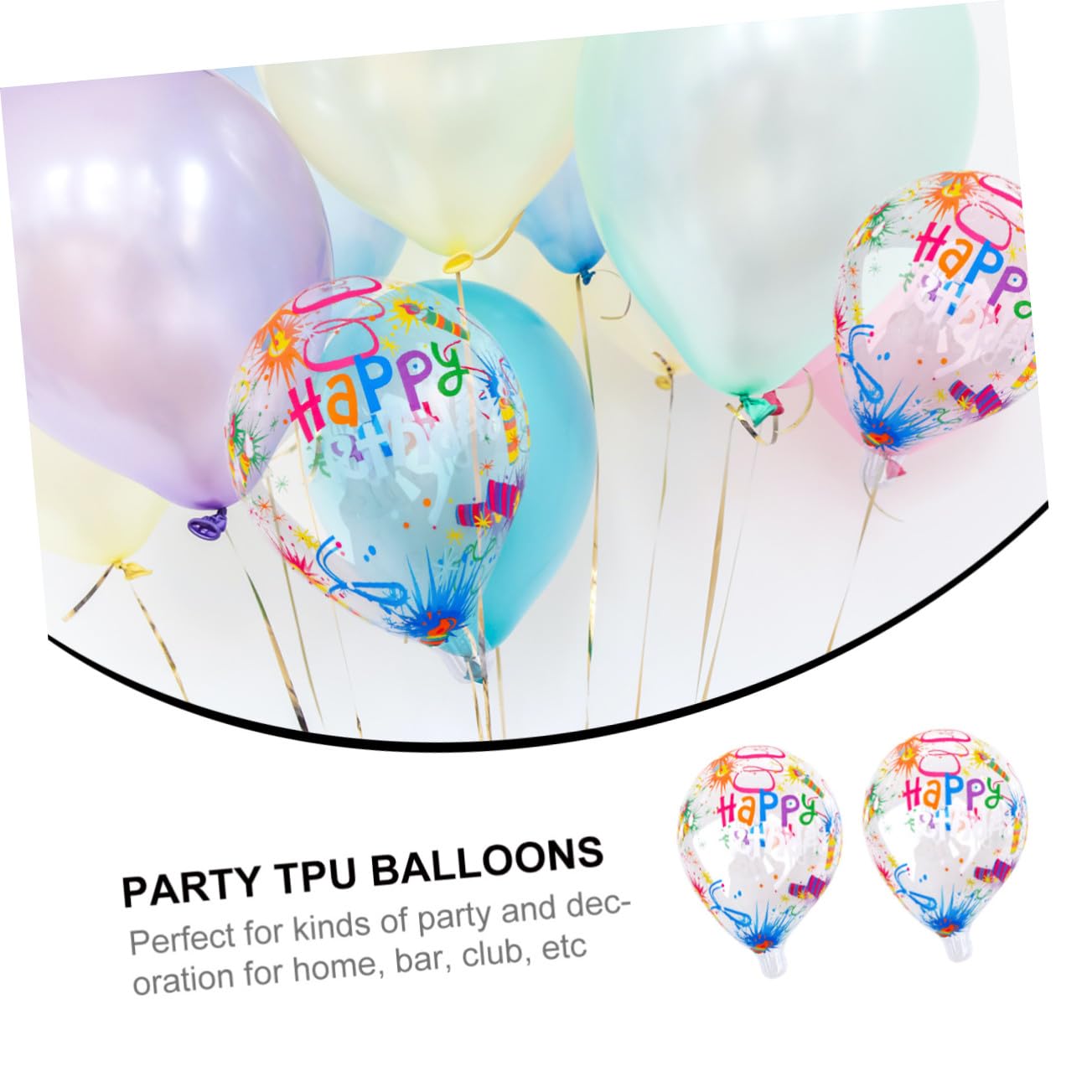 Ballon Bulle Transparent Rond en Tpu 20 Pouces, Lot de 2