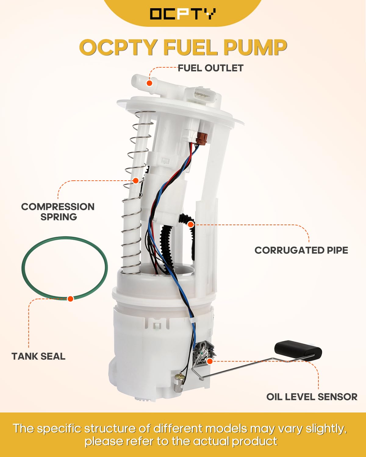 Electric Fuel Pump & Sending Unit Assembly - Compatible With 2005-2019 Nissan Frontier, Pathfinder, Xterra 2.5L 4.0L (Replaces E8743M)