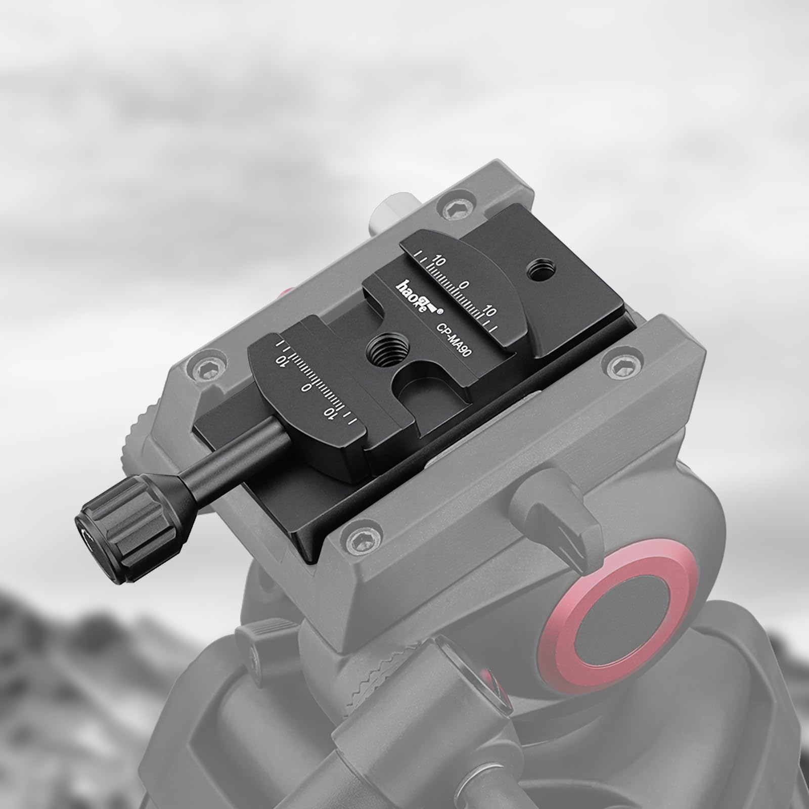 Haoge CP-MA90 Adattatore A Morsetto Rapido Per Teste Fluide Manfrotto, Sachtler, Benro E Sirui – Compatibile Con Piastre Arca-Swiss E 501PL/Q5/504PLONG