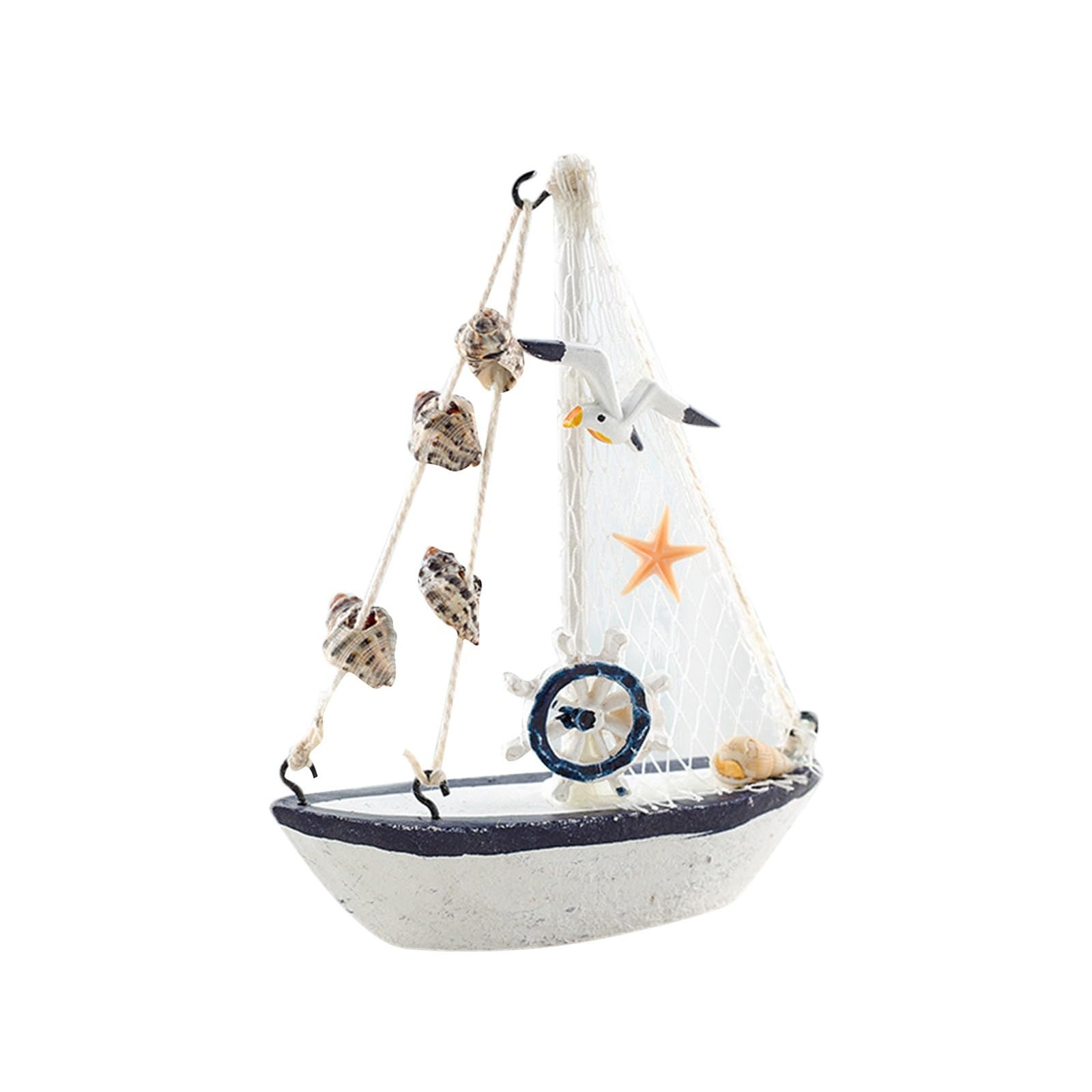 Amazon.co.jp: 家の装飾レトロ木製ヨット Ornamen モデル置物