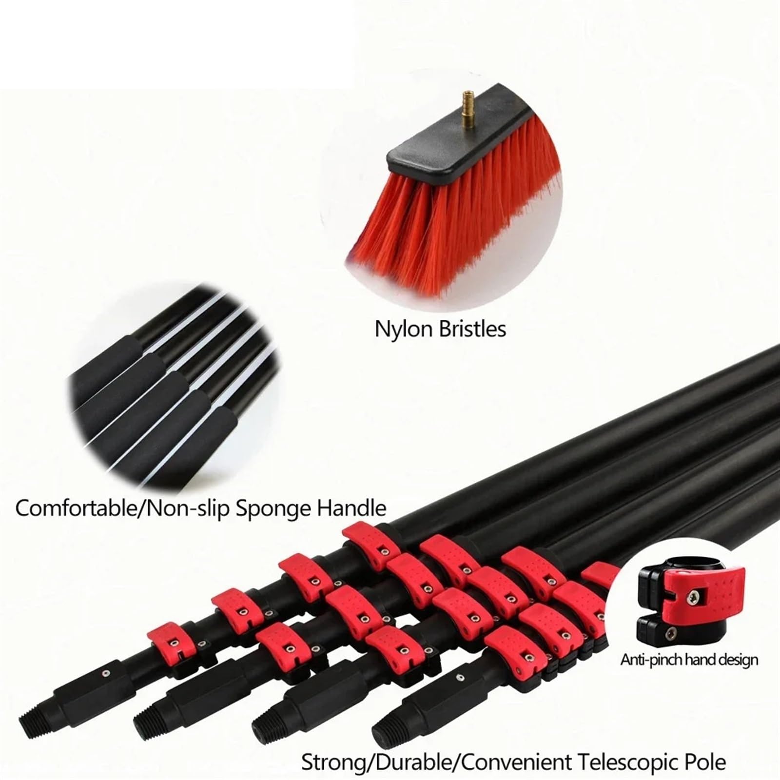 Kit Herramienta Lavado Telescópico 6m Sistema Pértiga