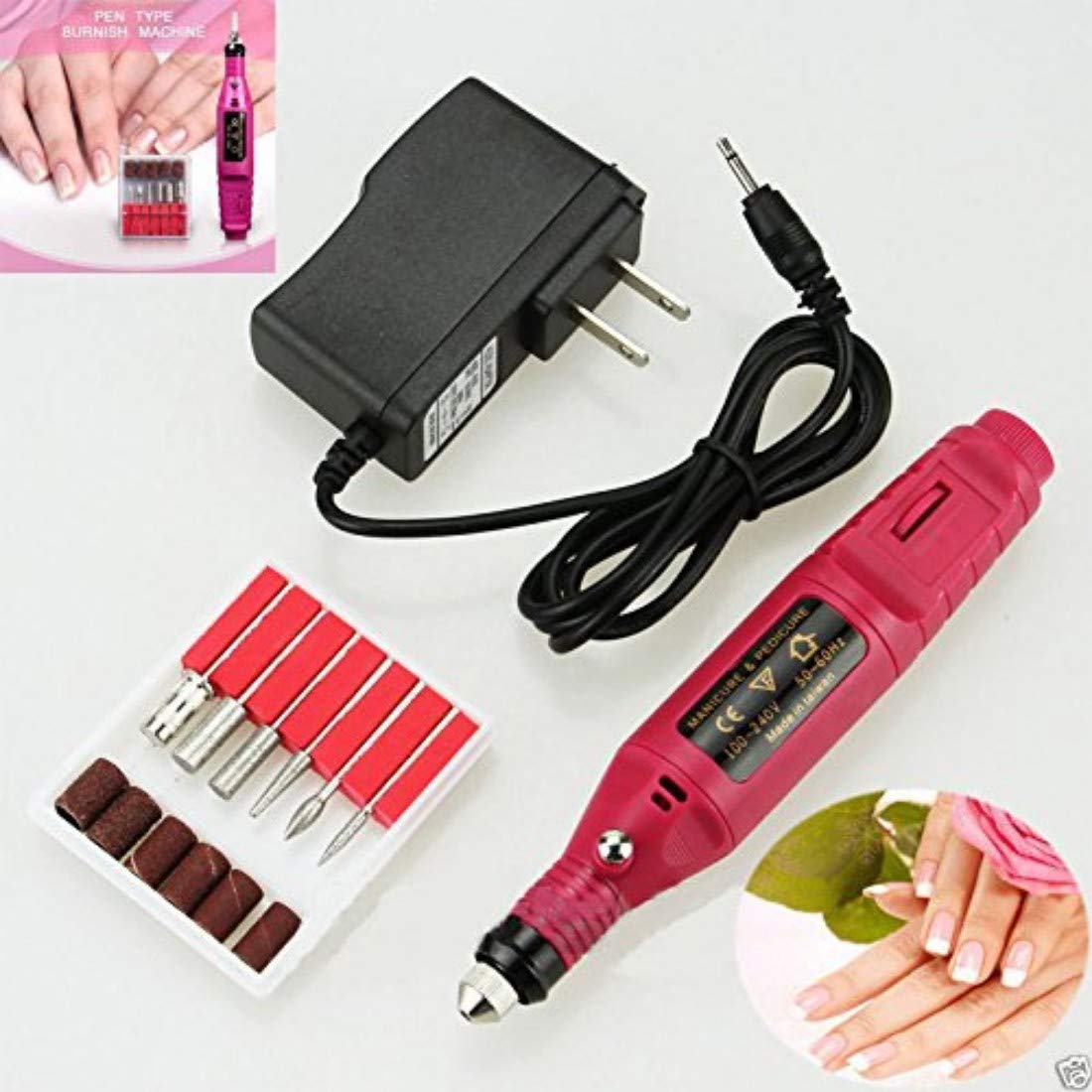 DIY Crafts Design No # 3, Combo Sets For Naile Care, Electric Carbide File Drill Bit Nail Art Manicure Pedicure Work Tools for Nail DIY Work Do (Design No # 3, Combo Sets For Naile Care) 1