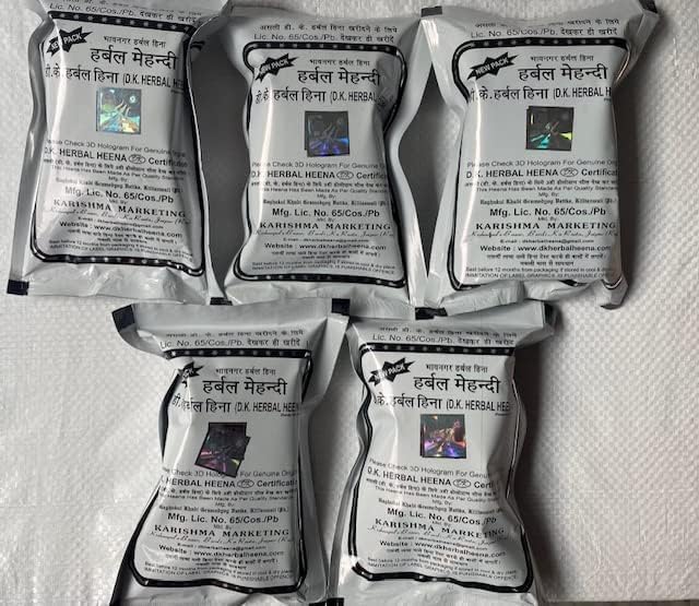D K Herbal Black Henna Mehndi Powder, 40g, Pack of 6-image-39