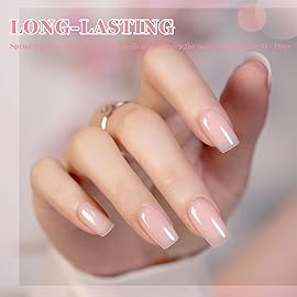 RARJSM Nude Soft Pink Fiber Glass Rubber Base Gel Nail Polish for Repair Broken Nails StrengthenerGel Base Coat Transparent Brush on Building Gel in a Bottle Soak Off UV LED Curing Requires 15ml