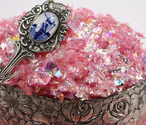 Miniatura 4 de Copos de hielo iridiscentes de color rosa claro con purpurina para arte de uñas, poliéster holográfico ligero, 311-4374, 12 oz (14 gramos)