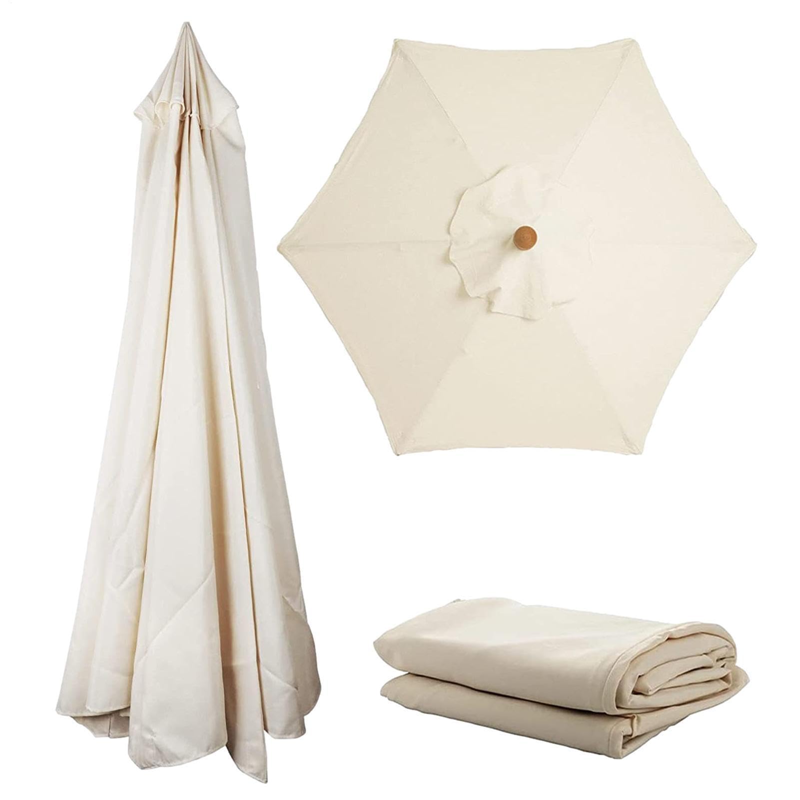Tettoia di ricambio per ombrelloni da terrazza, copertura di ricambio in poliestere | Per esterni, giardino, terrazza, piscina, terrazza, parco giochi